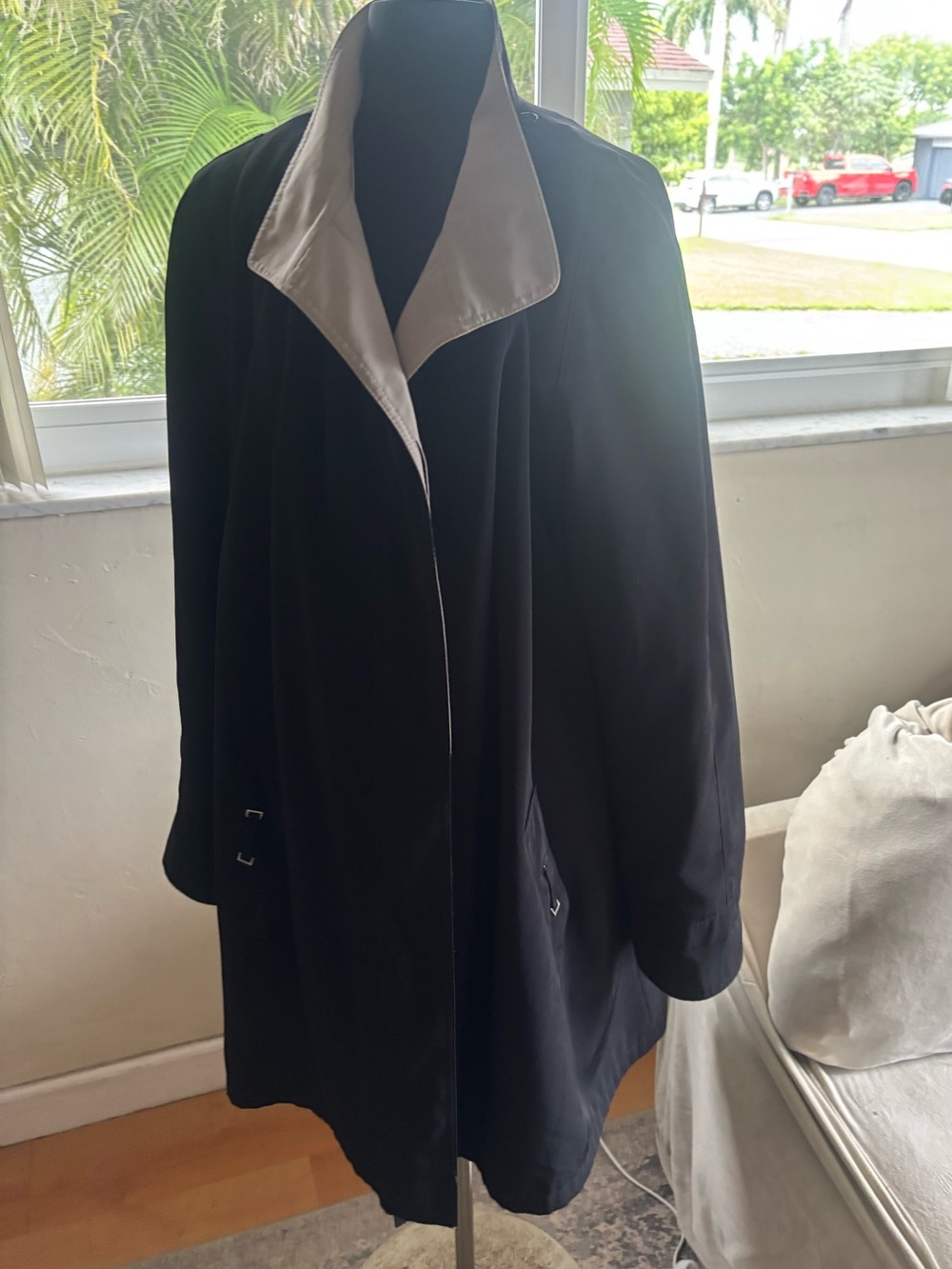Vintage 90s Worthington Size 2X All Weather Trench Coat Removable Liner No Hood